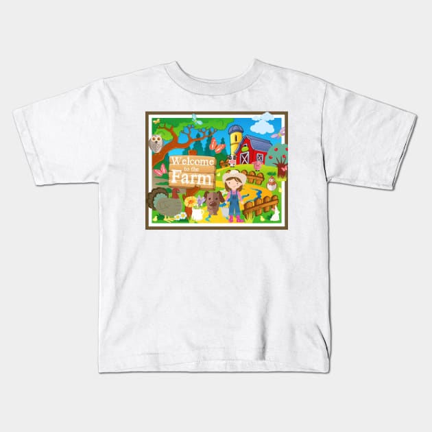 Welcome to the Farm Kids T-Shirt by ARTWORKandBEYOND